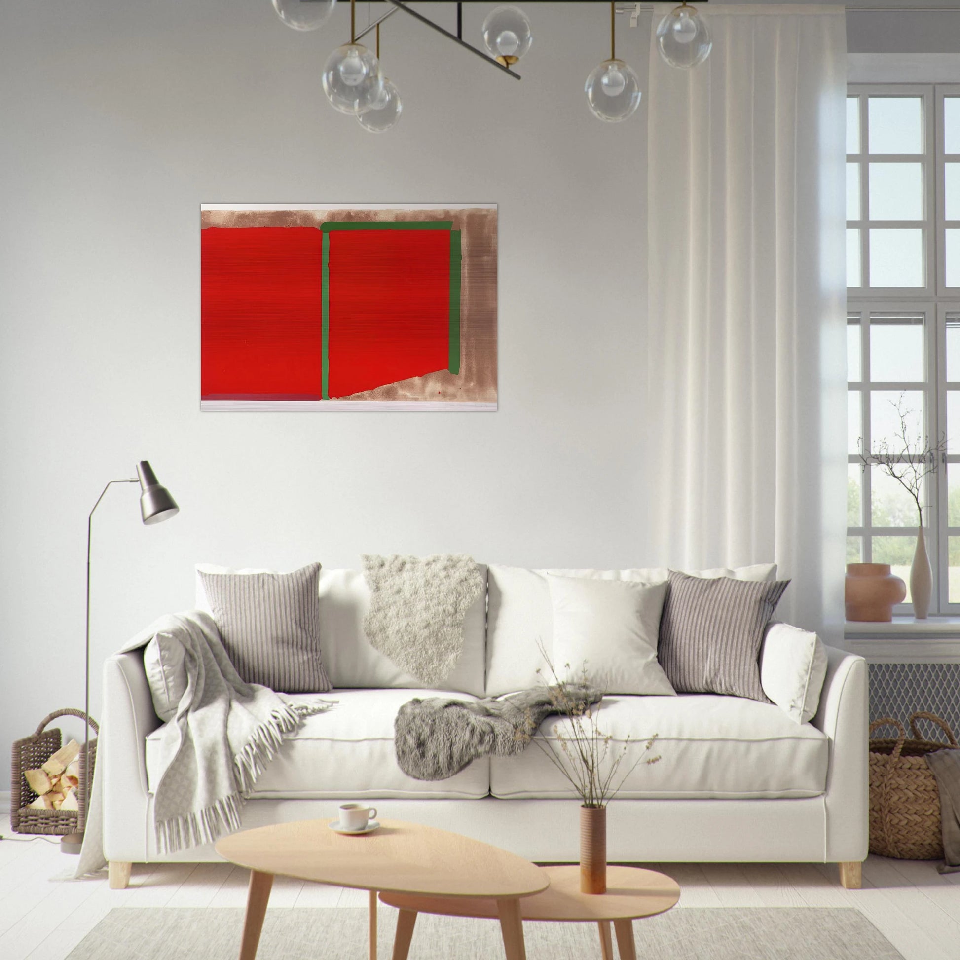 Reds, Greens - 1969 - John Hoyland Brushed Aluminum Print - 70x100 cm / 28x40 inches | John Hoyland Aluminum Print | John Hoyland Prints