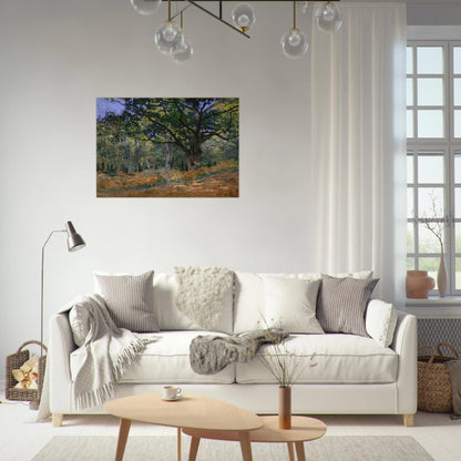 The Bodmer Oak, Fontainebleau - claude monet Brushed Aluminum Print - 70x100 cm / 28x40 inches | claude monet Aluminum Print | claude monet Prints