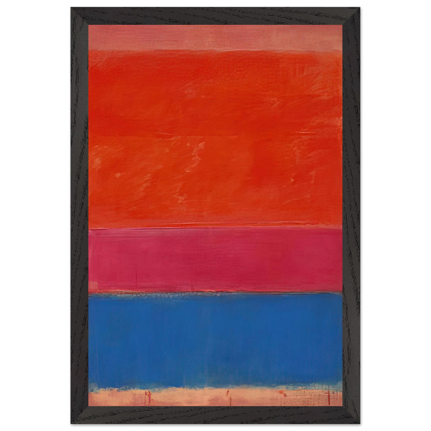 Mark Rothko - No. 1 Royal Red and Blue - 1954 Wall Art - 60x80 cm / 24x32 inches - Premium Wooden Framed Poster With Fine Art Paper-canvas - White frame