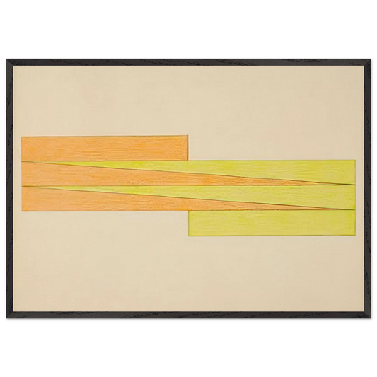 Untitled - 1965 N8 - Larry Zox 70x100 cm / 28x40 inches Framed Art Print – Black Wooden Frame