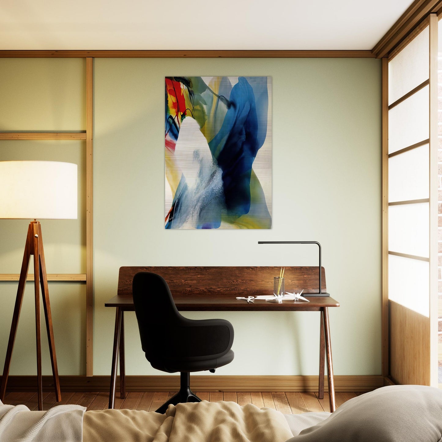 Phenomena Graced by Three - Paul Jenkins Brushed Aluminum Print - 70x100 cm / 28x40 inches | Paul Jenkins Aluminum Print | Paul Jenkins Prints