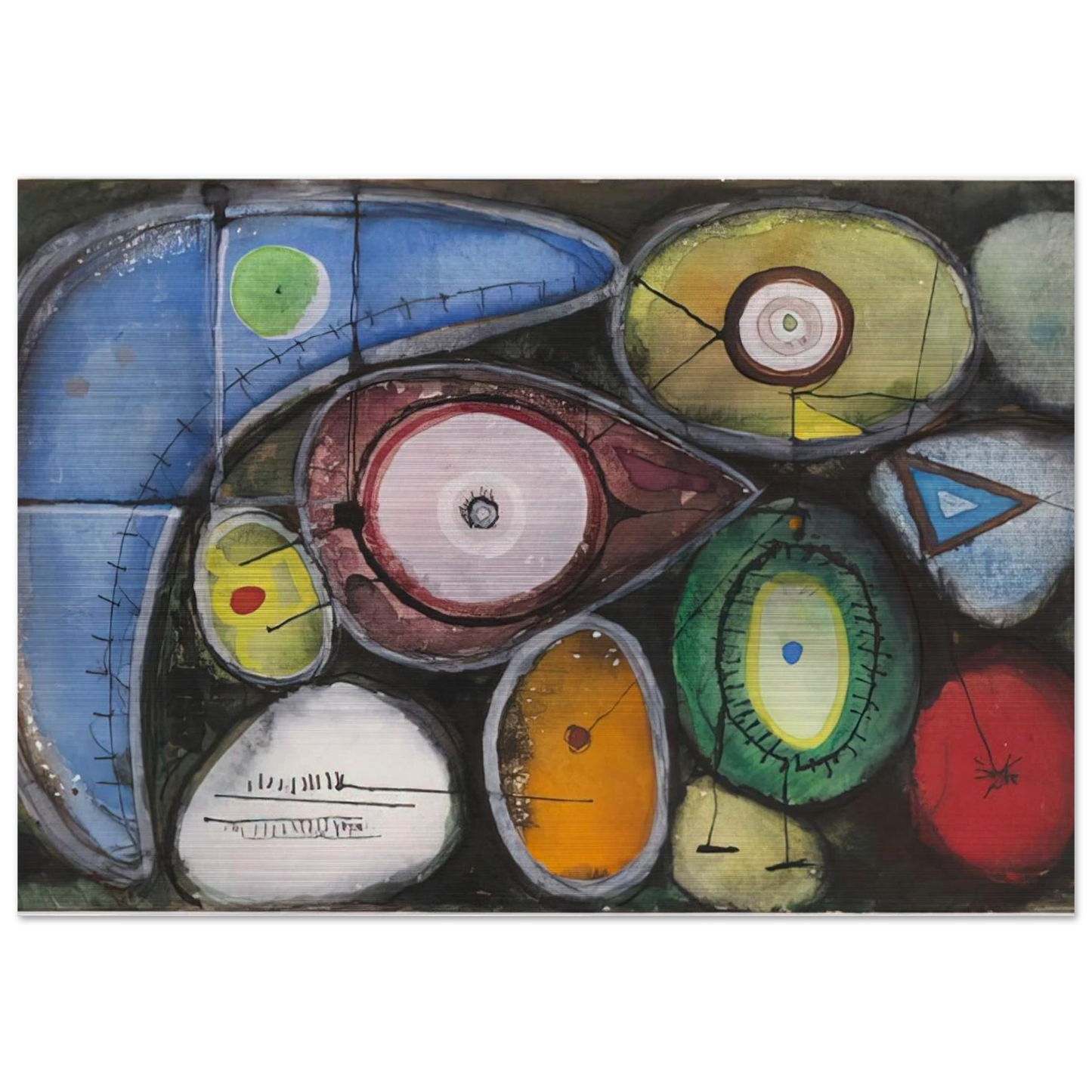 Untitled - 1946 - Richard Pousette-Dart Brushed Aluminum Print - 70x100 cm / 28x40 inches | Richard Pousette-Dart Aluminum Print | Richard Pousette-Dart Prints