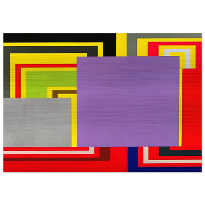 Cartoon Network - 1997 - Peter Halley Brushed Aluminum Print - 70x100 cm / 28x40 inches | Peter Halley Aluminum Print | Peter Halley Prints