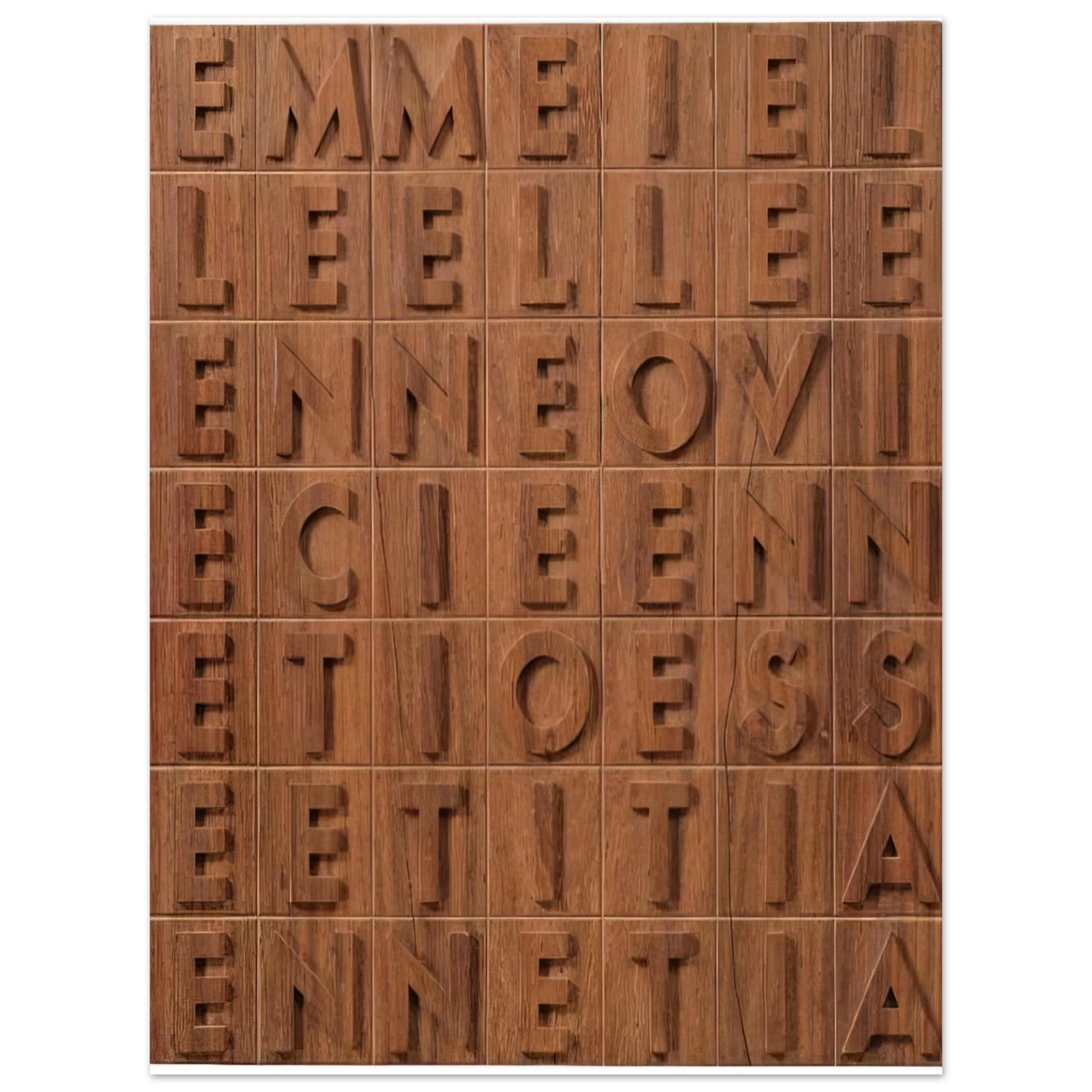 Alighiero Boetti - EMME I ELLE 1970  75x100 cm / 30x40inches Fine Art Poster