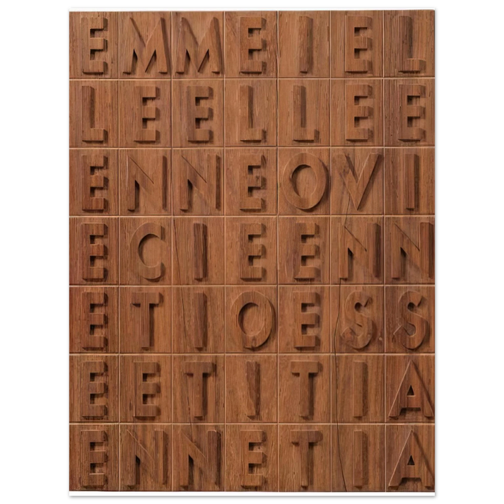 Alighiero Boetti - EMME I ELLE 1970  75x100 cm / 30x40inches Fine Art Poster