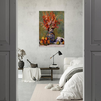 Flowers and Fruit - Pierre-Auguste Renoir Brushed Aluminum Print - 70x100 cm / 28x40 inches | Pierre-Auguste Renoir Aluminum Print | Pierre-Auguste Renoir Prints