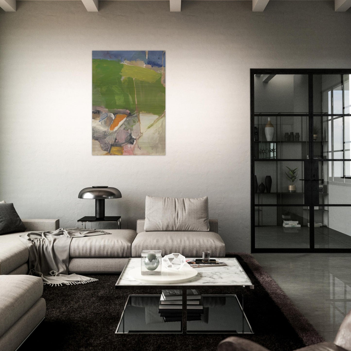 Berkeley #33 - Richard Diebenkorn Brushed Aluminum Print - 70x100 cm / 28x40 inches | Richard Diebenkorn Aluminum Print | Richard Diebenkorn Prints