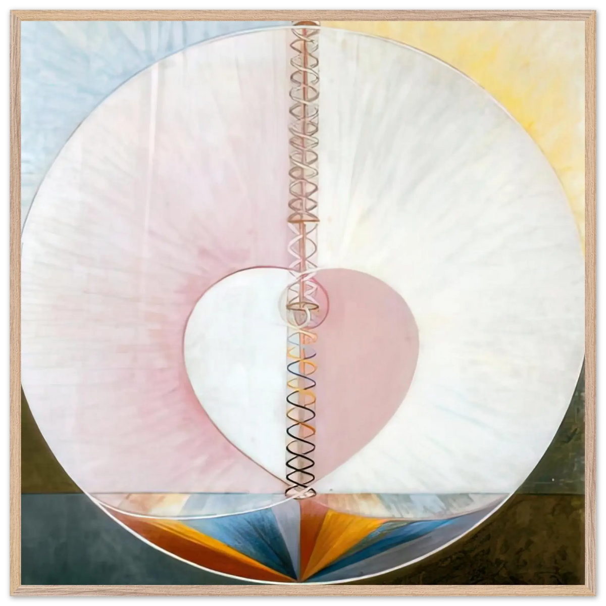 Hilma af Klint - WHAT A HUMAN BEING IS 1910 Wall art - A1 (59.4 x 84.1  cm) - Premium Wooden Framed Poster With Fine Art Paper - Black frame