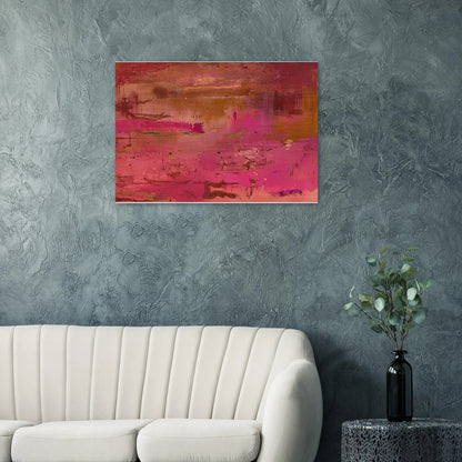 Dream Walk Red, 1978- - Helen Frankenthaler Brushed Aluminum Print - 70x100 cm / 28x40 inches | Helen Frankenthaler Aluminum Print | Helen Frankenthaler Prints
