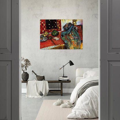 STILL LIFE WITH A RED RUG 1906 - Henri Matisse Brushed Aluminum Print - 70x100 cm / 28x40 inches | Henri Matisse Aluminum Print | Henri Matisse Prints