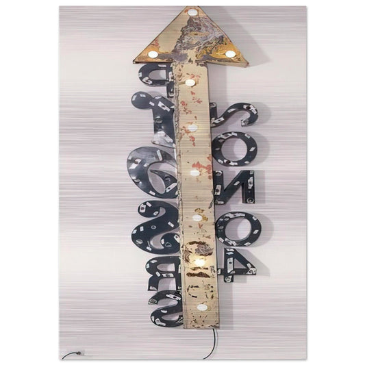 SOARING DRIBBLE GLUT 1992 - Robert Rauschenberg Brushed Aluminum Print - 70x100 cm / 28x40 inches | Robert Rauschenberg Aluminum Print | Robert Rauschenberg Prints