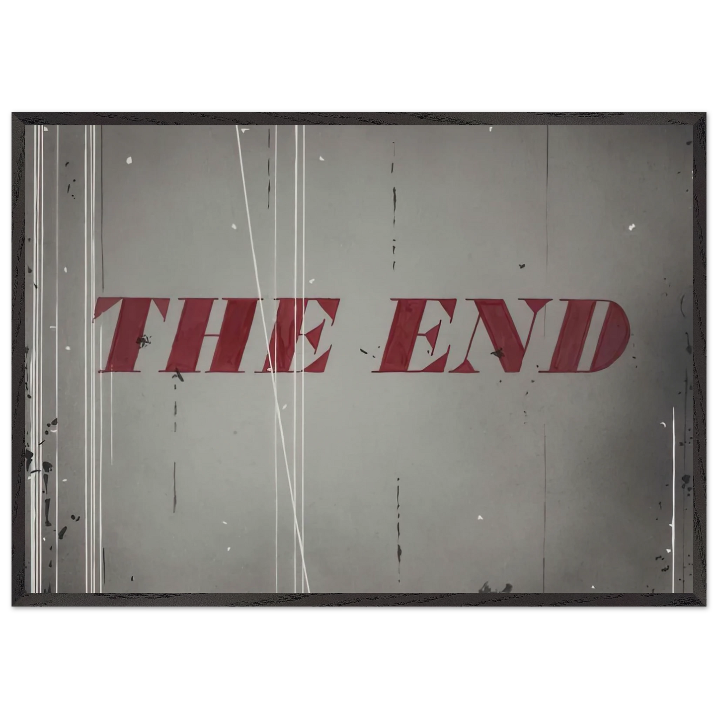 THE END 1997 - Edward Ruscha 70x100 cm / 28x40 inches Framed Art Print – Black Wooden Frame