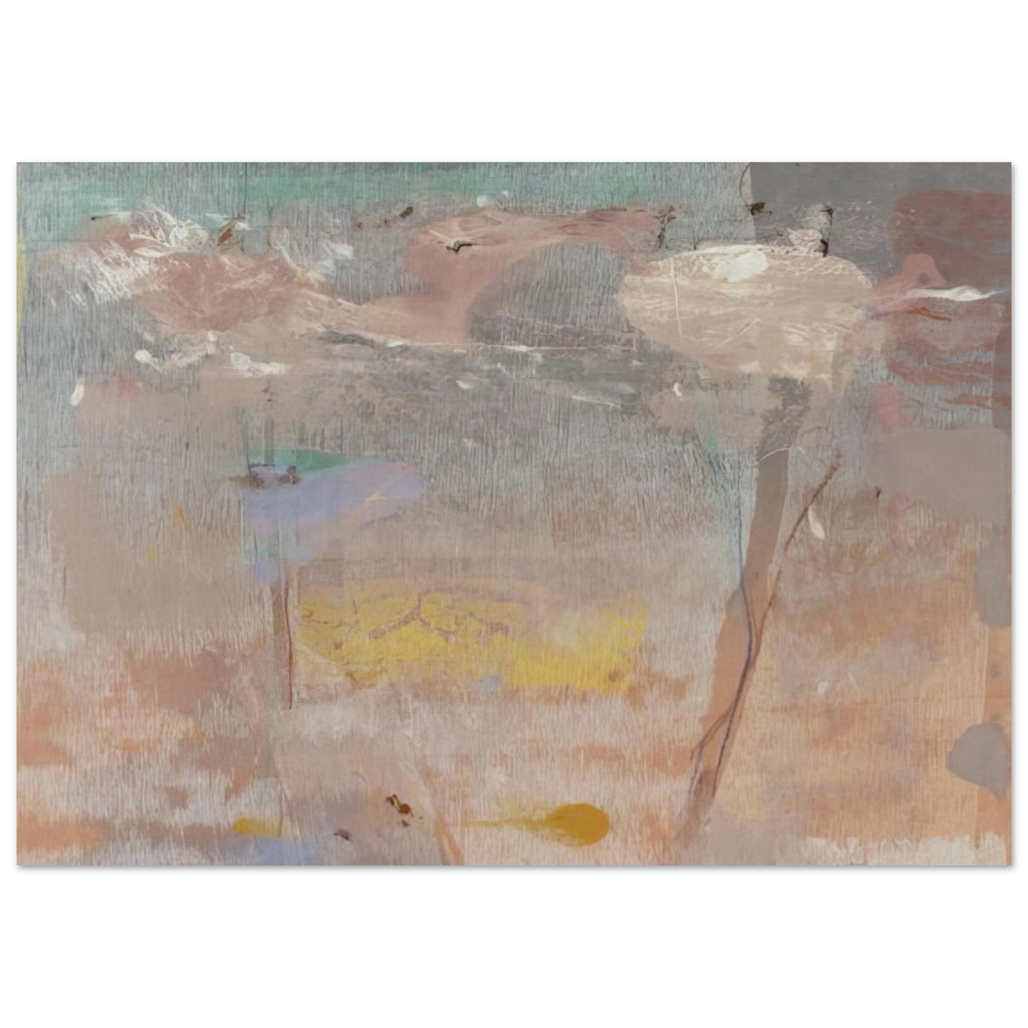 Helen Frankenthaler - Monotype I - 1981 Wall art - 70x100 cm / 28x40 inches - Premium Wooden Framed Poster With Fine Art Paper-canvas - Wood frame
