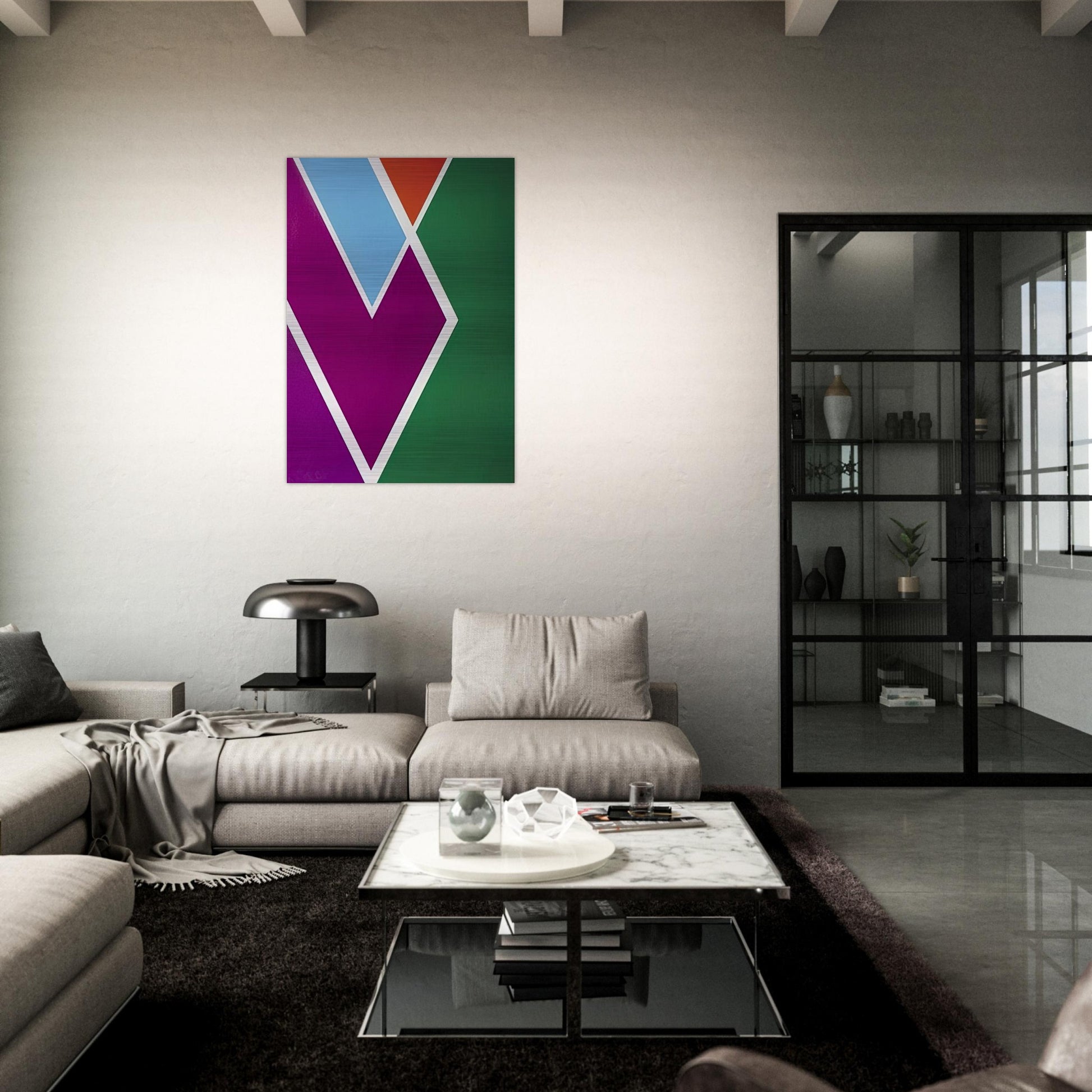 Untitled Mostly Mozart Festival - 1971 - Larry Zox Brushed Aluminum Print - 70x100 cm / 28x40 inches | Larry Zox Aluminum Print | Larry Zox Prints