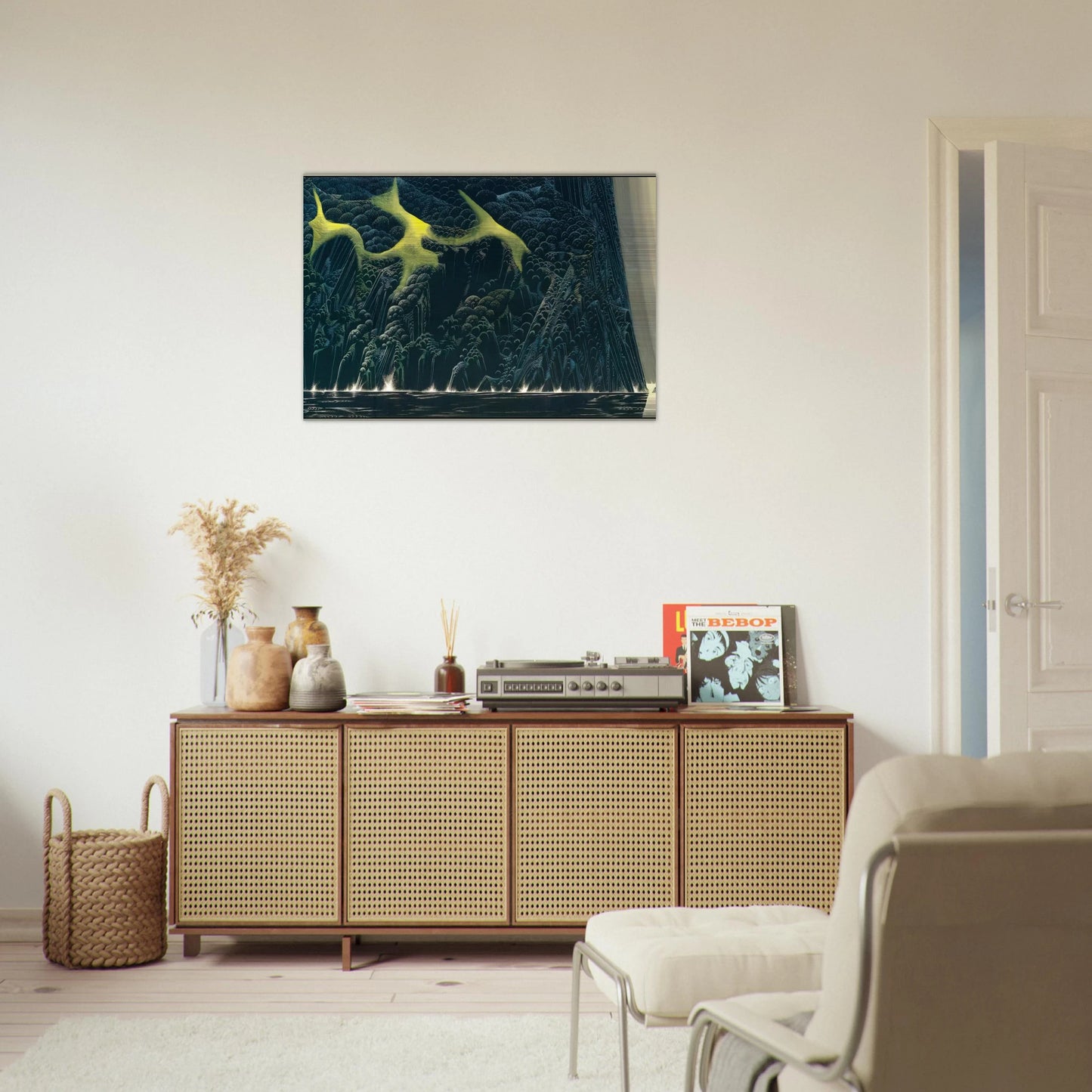 Out of the Sea - Eyvind Earle Brushed Aluminum Print - 70x100 cm / 28x40 inches | Eyvind Earle Aluminum Print | Eyvind Earle Prints
