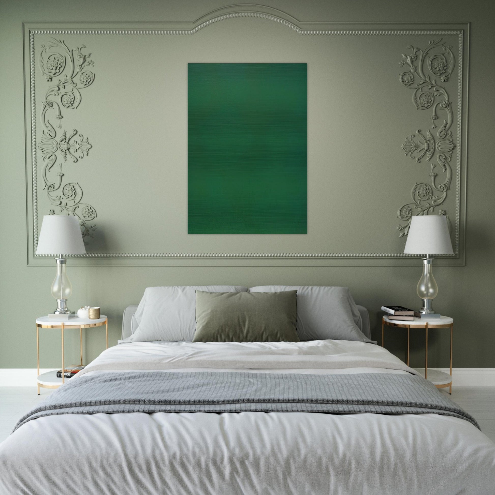 Microchromie ZL, 70 Vert jade - Fernand Leduc Brushed Aluminum Print - 70x100 cm / 28x40 inches | Fernand Leduc Aluminum Print | Fernand Leduc Prints