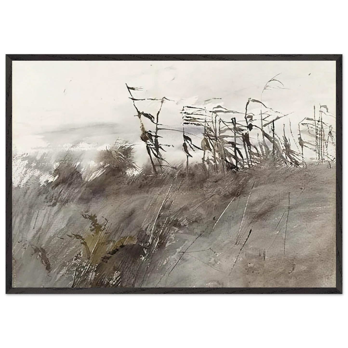 NOVEMBER FIRST 1950 - Andrew Wyeth 70x100 cm / 28x40 inches Framed Art Print – Black Wooden Frame