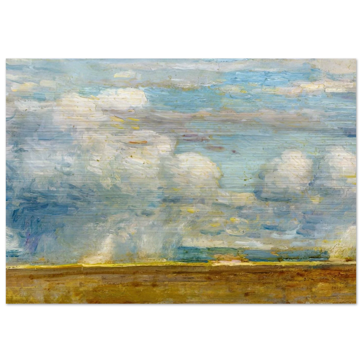 Clouds also known as Rain Clouds over Oregon Desert - Childe Hassam Brushed Aluminum Print - 70x100 cm / 28x40 inches | Childe Hassam Aluminum Print | Childe Hassam Prints