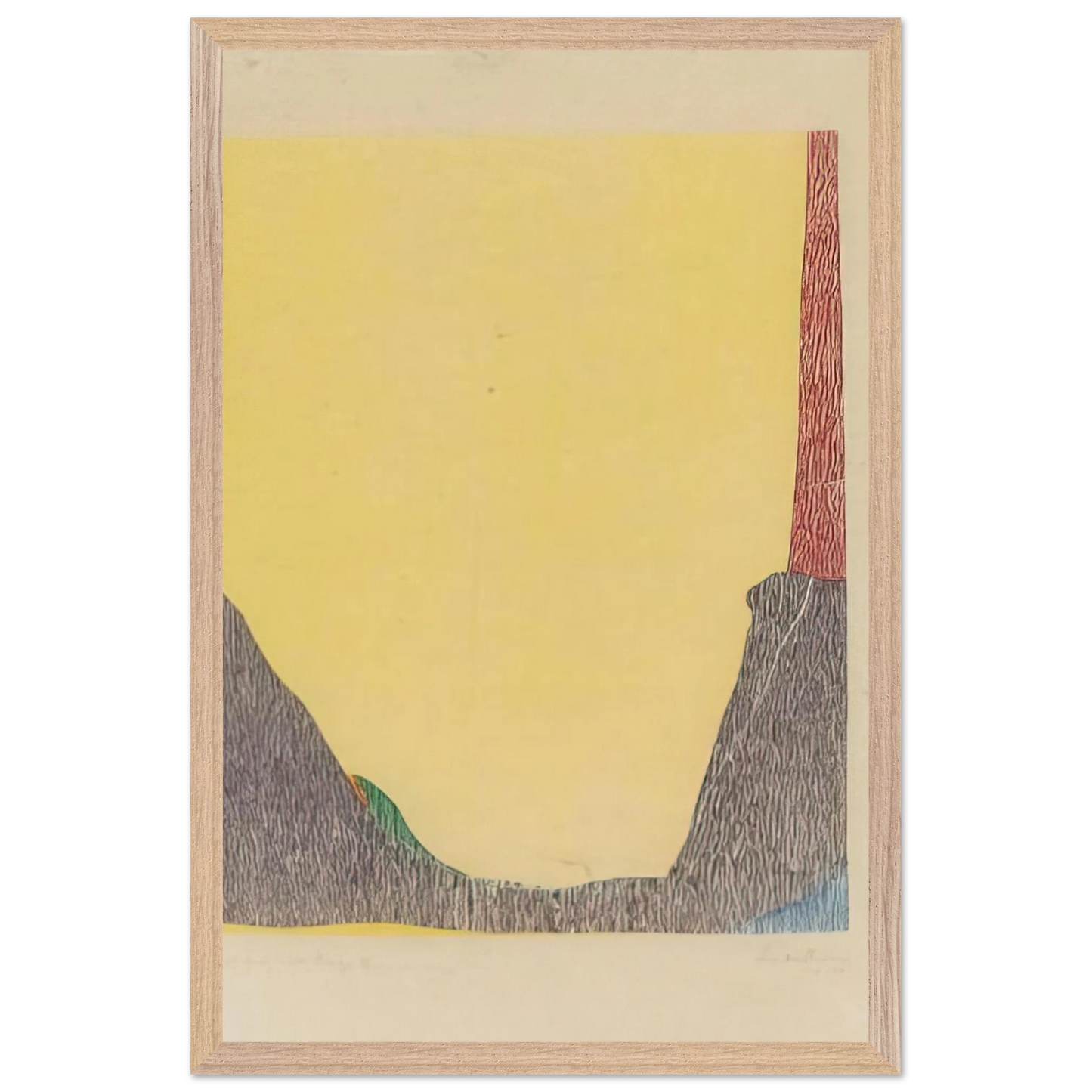 Helen Frankenthaler - East and Beyond - 1973 Wall art - 60x80 cm / 24x32 inches - Premium Wooden Framed Poster With Fine Art Paper-canvas - Black frame
