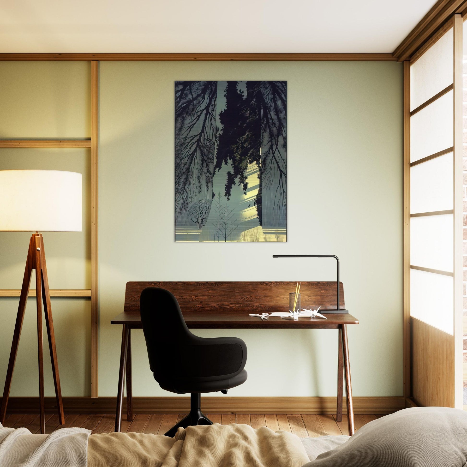 Snow White - Eyvind Earle Brushed Aluminum Print - 70x100 cm / 28x40 inches | Eyvind Earle Aluminum Print | Eyvind Earle Prints