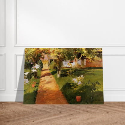 Millet's Garden - John Singer Sargent Brushed Aluminum Print - 70x100 cm / 28x40 inches | John Singer Sargent Aluminum Print | John Singer Sargent Prints