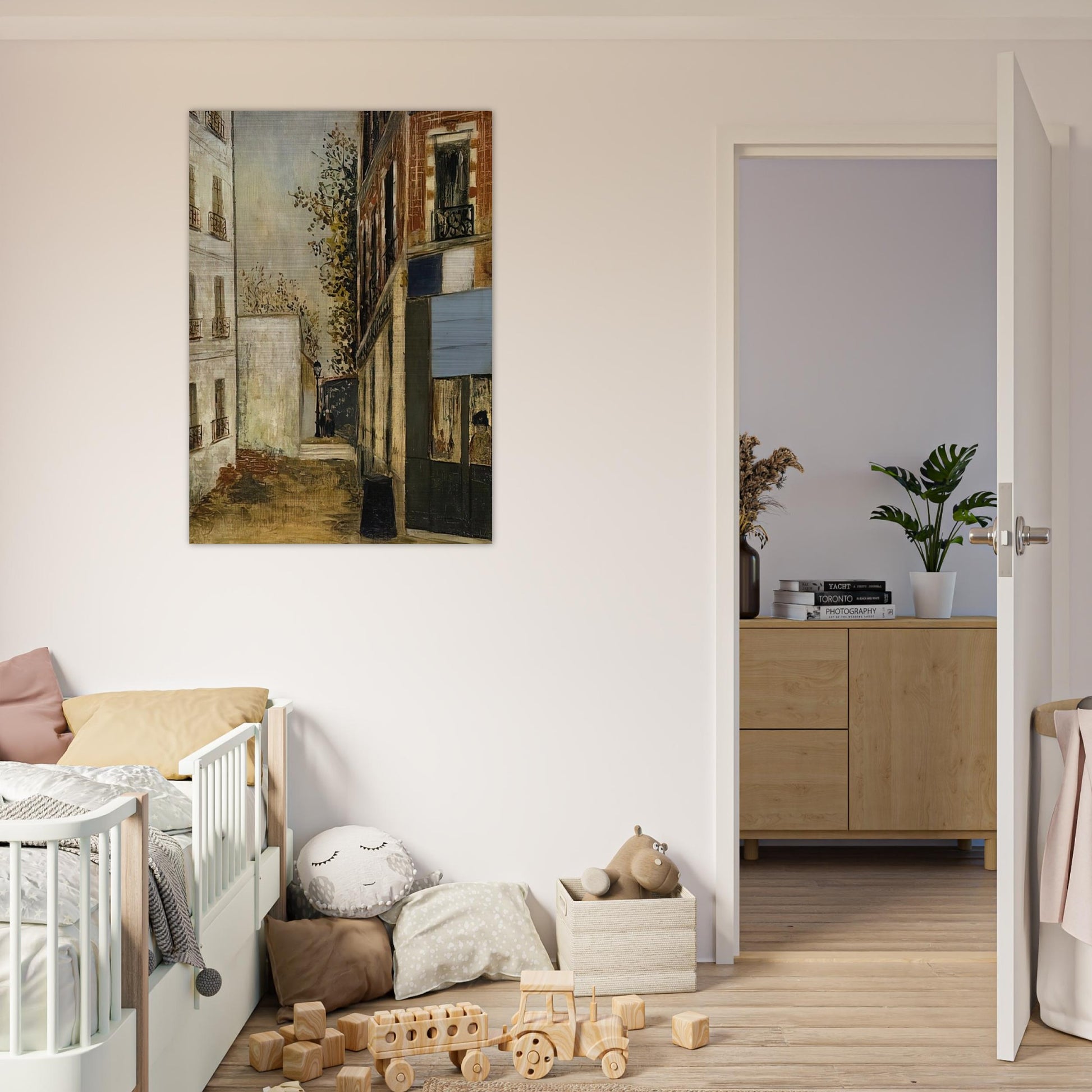 CABARE BELLE GABRIELLE - Maurice Utrillo Brushed Aluminum Print - 70x100 cm / 28x40 inches | Maurice Utrillo Aluminum Print | Maurice Utrillo Prints