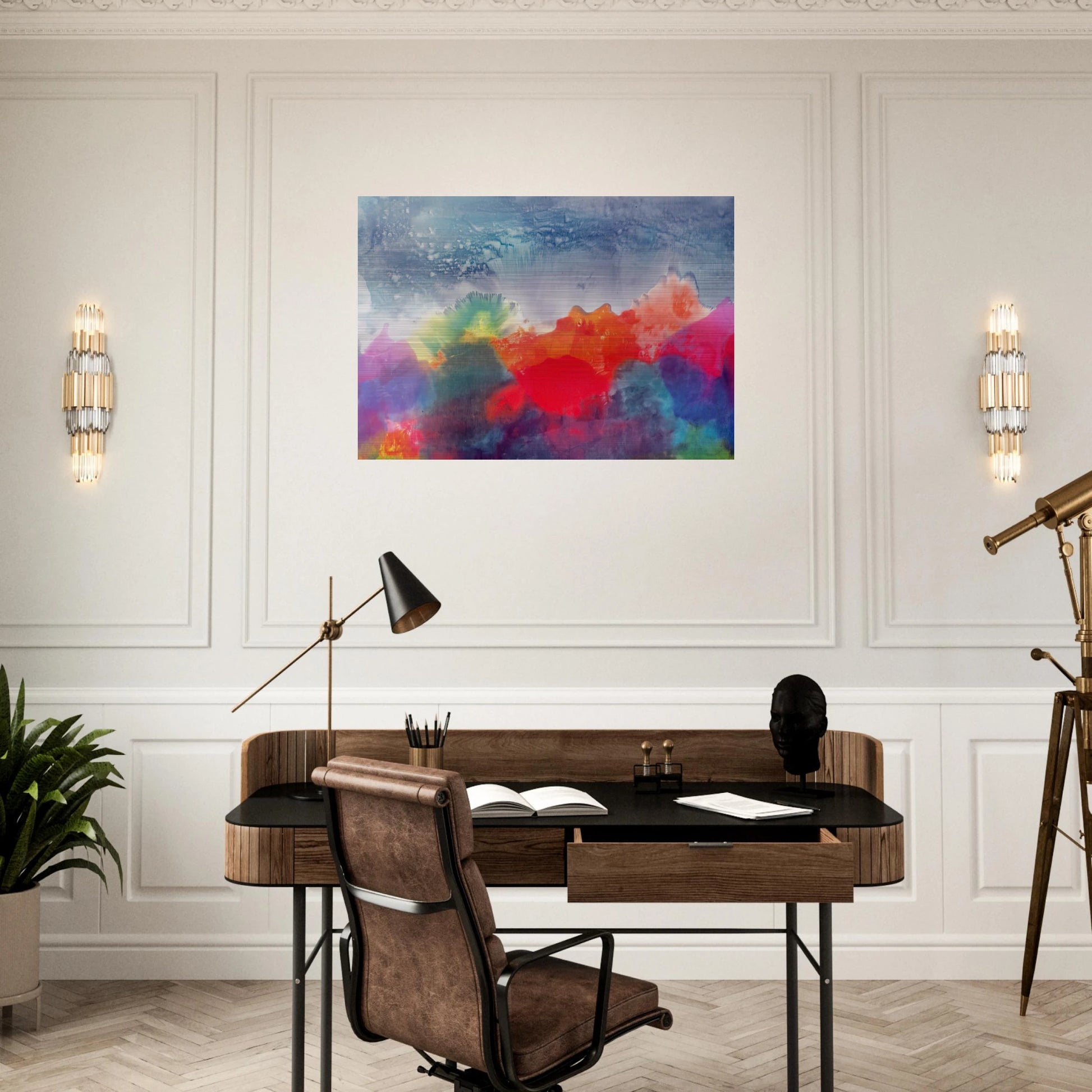 Nightfall - 1994 - Ronnie Landfield Brushed Aluminum Print - 70x100 cm / 28x40 inches | Ronnie Landfield Aluminum Print | Ronnie Landfield Prints
