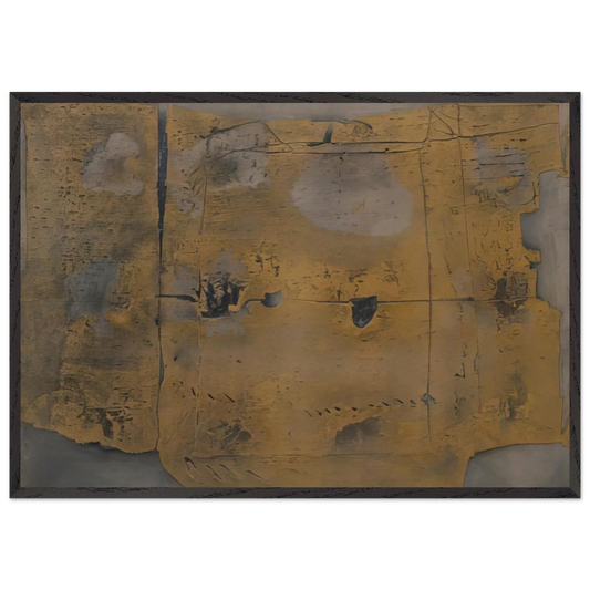 GREAT PAINTING 1958 - Antoni Tapies 70x100 cm / 28x40 inches Framed Art Print – Black Wooden Frame