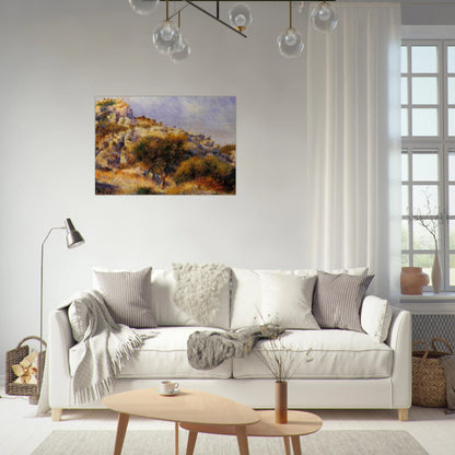 Rocks at l'Estaque - Pierre-Auguste Renoir Brushed Aluminum Print - 70x100 cm / 28x40 inches | Pierre-Auguste Renoir Aluminum Print | Pierre-Auguste Renoir Prints