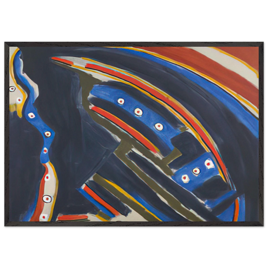 Gold Stopple Moonshot - 1972 - Betty Parsons 70x100 cm / 28x40 inches Framed Art Print – Black Wooden Frame
