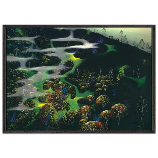 Spot of Magic - Eyvind Earle 70x100 cm / 28x40 inches Framed Art Print – Black Wooden Frame
