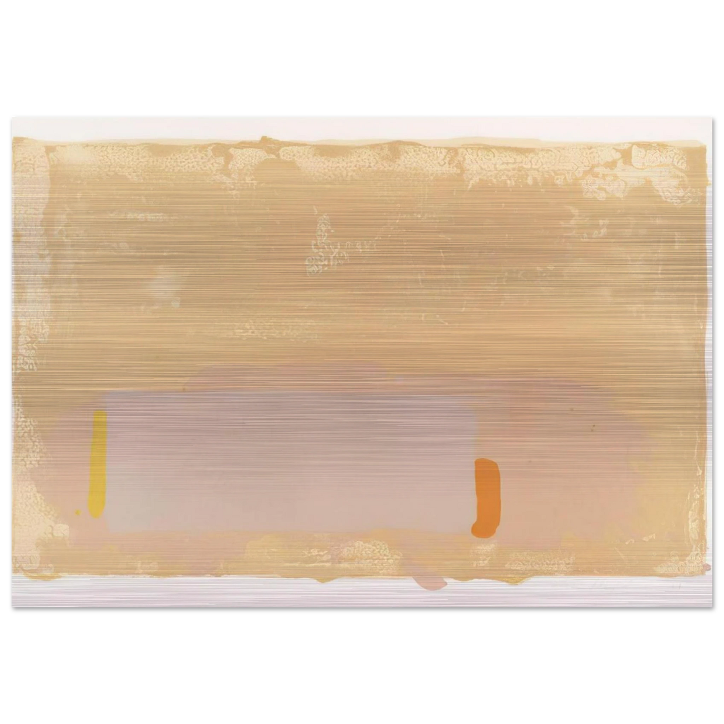 Brown-Beige-Pink - 1971 - John Hoyland Brushed Aluminum Print - 70x100 cm / 28x40 inches | John Hoyland Aluminum Print | John Hoyland Prints