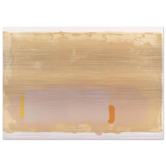Brown-Beige-Pink - 1971 - John Hoyland Brushed Aluminum Print - 70x100 cm / 28x40 inches | John Hoyland Aluminum Print | John Hoyland Prints