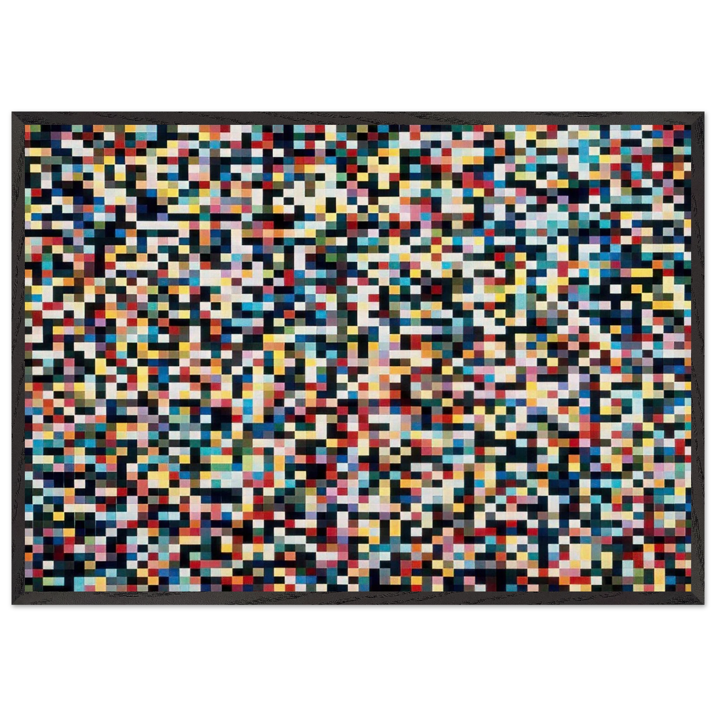 4096 COLOURS 1974 - Gerhard Richter 70x100 cm / 28x40 inches Framed Art Print – Black Wooden Frame