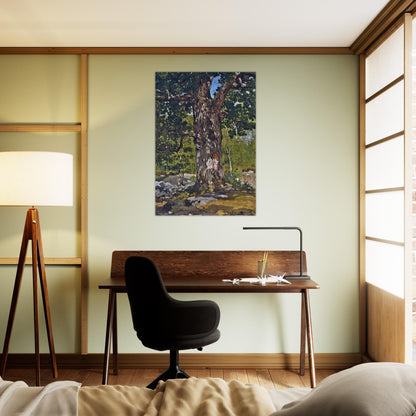The Bodmer Oak - claude monet Brushed Aluminum Print - 70x100 cm / 28x40 inches | claude monet Aluminum Print | claude monet Prints