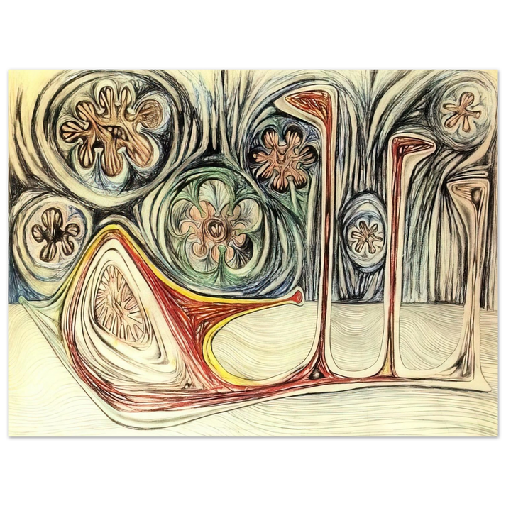 Roberto Matta - SNAIL S TRACE 1937  75x100 cm / 30x40inches Fine Art Poster