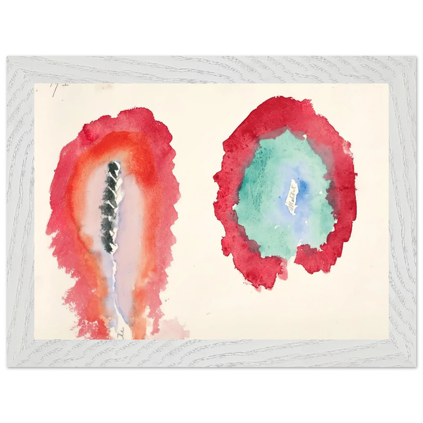 Hilma af Klint - WHEAT AND WORMWOOD 1922 Wall art - 21x29.7 cm / 8x12" - Premium Wooden Framed Poster With Fine Art Paper - Wood frame