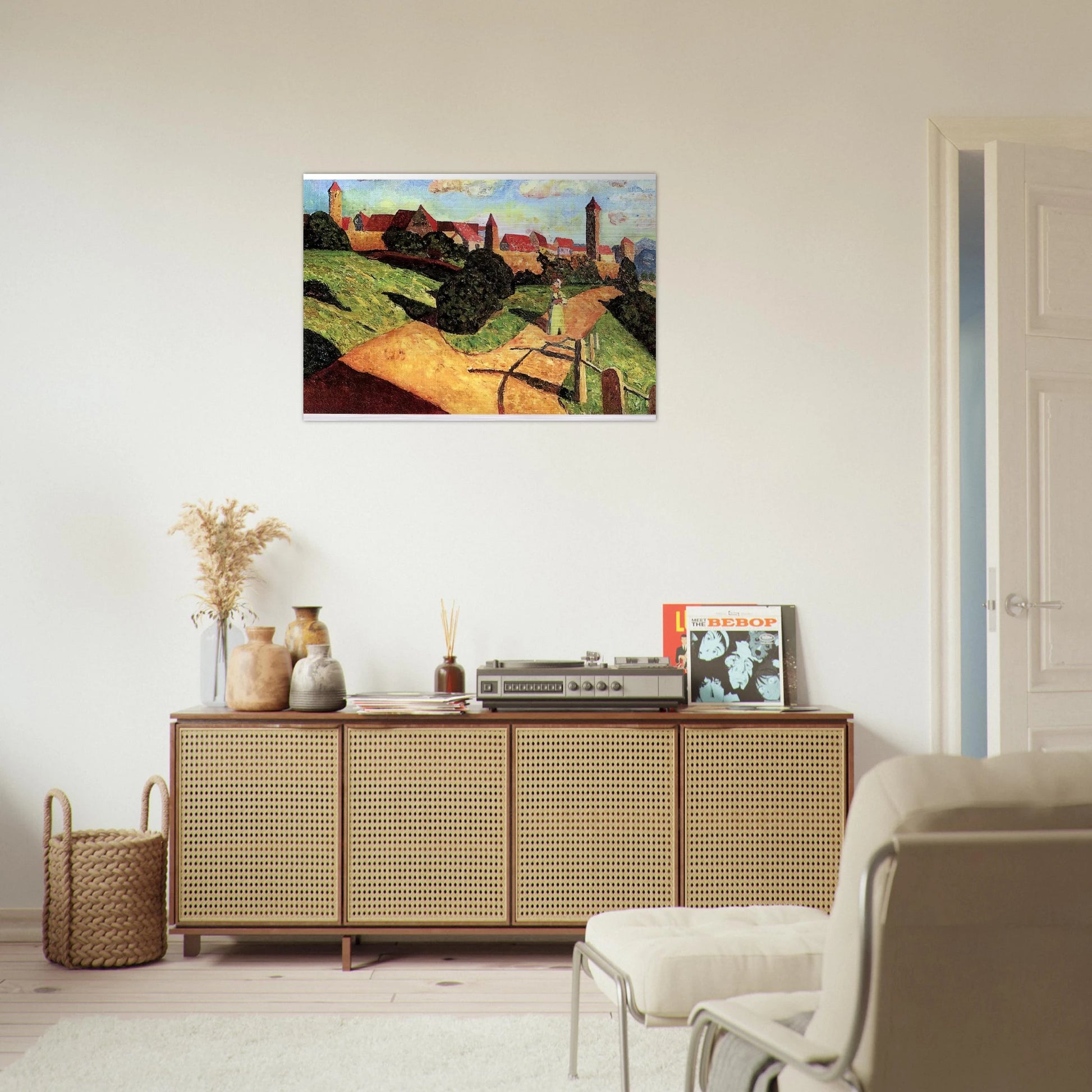 OLD TOWN II 1902 - Wassily Kandinsky Brushed Aluminum Print - 70x100 cm / 28x40 inches | Wassily Kandinsky Aluminum Print | Wassily Kandinsky Prints