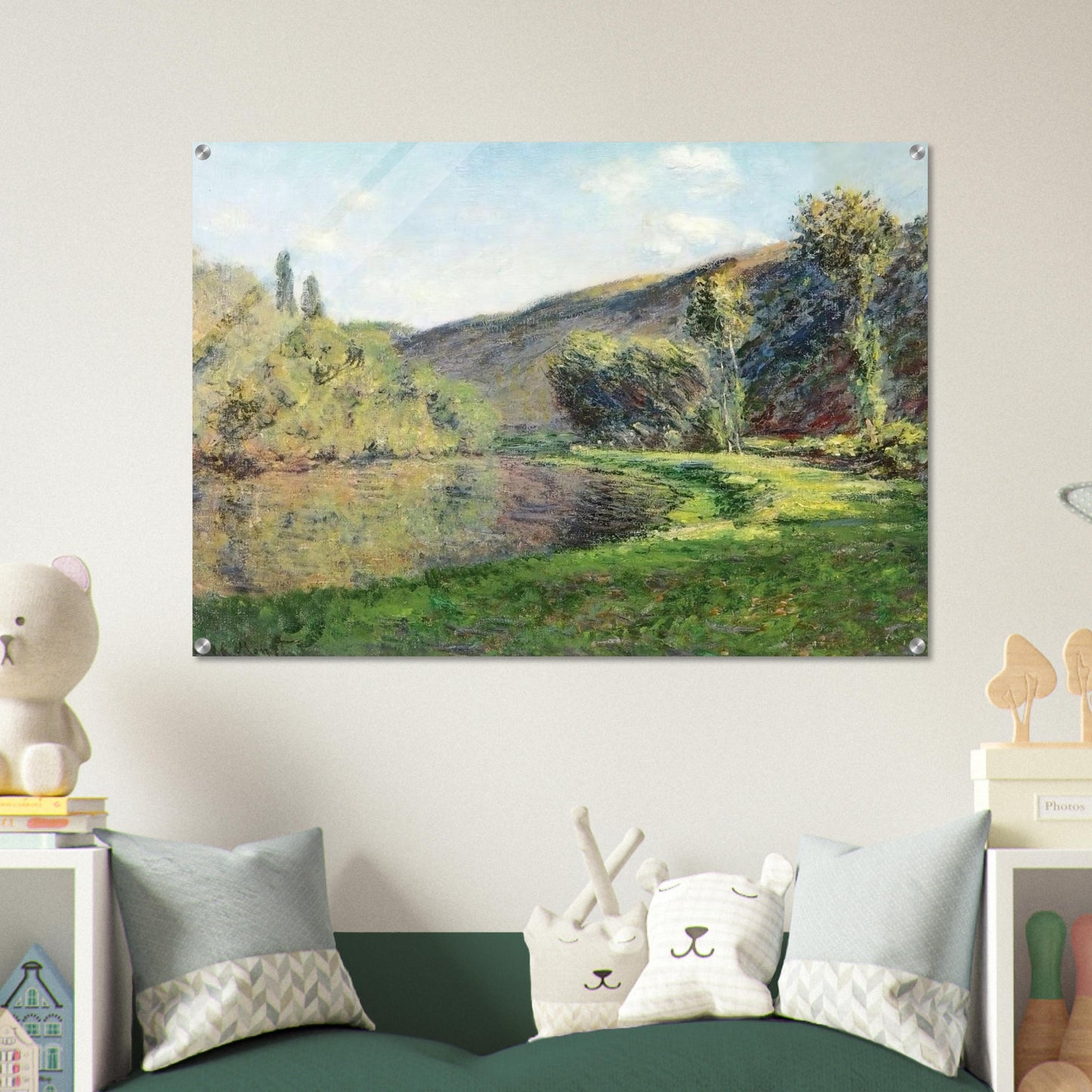 The Arm of the Siene at Jeufosse, Afternoon - claude monet Acrylic Print - 70x100 cm / 28x40″ inches