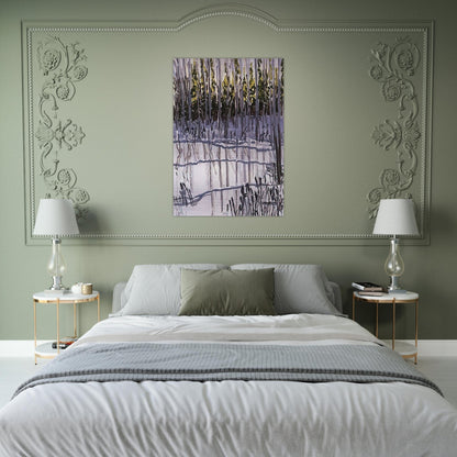 Trees Reflected on Ice - 2002 - Neil Welliver Brushed Aluminum Print - 70x100 cm / 28x40 inches | Neil Welliver Aluminum Print | Neil Welliver Prints