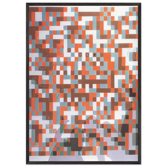CYBERNETIC ODALISUQE HOMAGE TO BELA JULESZ - Salvador Dali 70x100 cm / 28x40 inches Framed Art Print – Black Wooden Frame