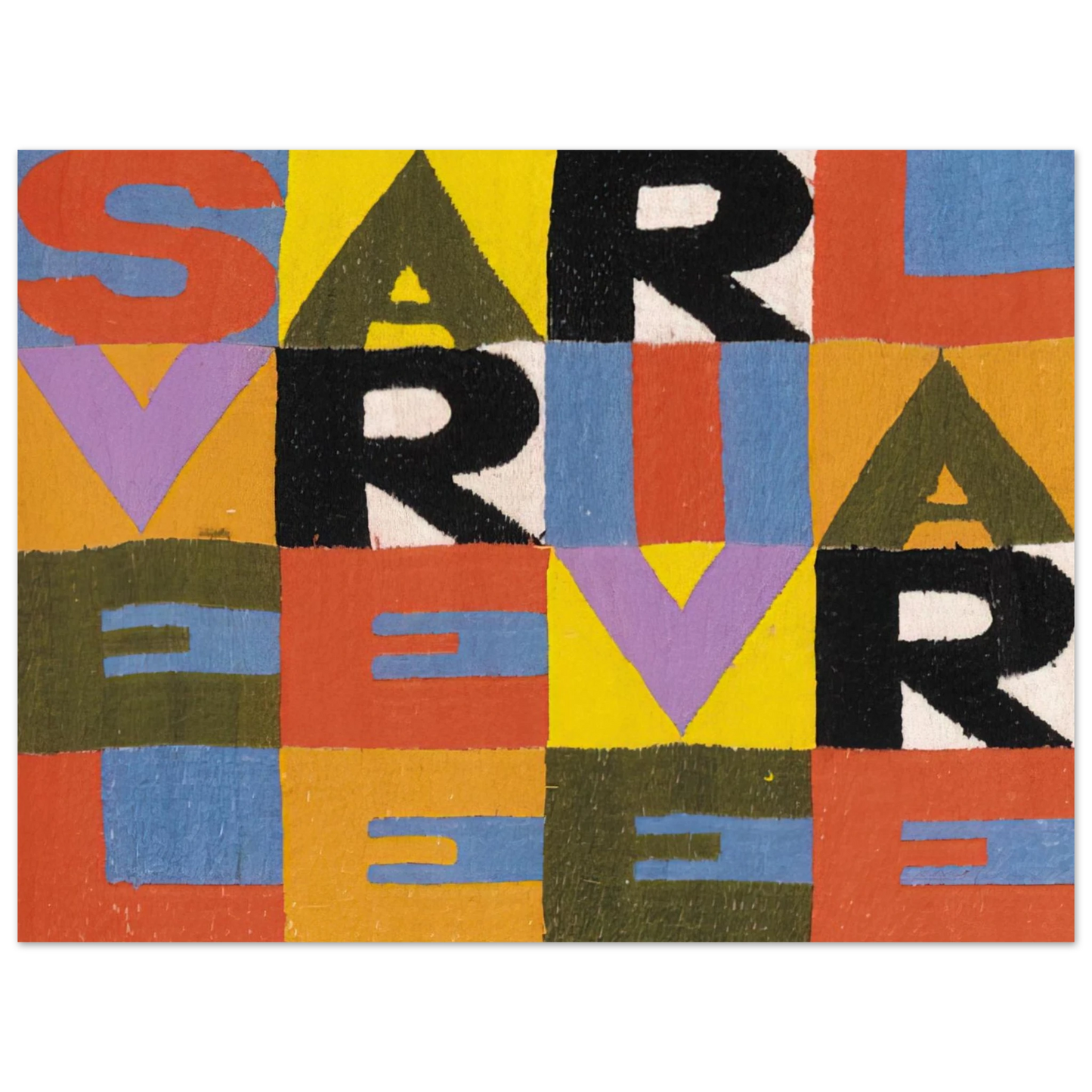 Alighiero Boetti - SVELARE E RIVELARE  75x100 cm / 30x40inches Fine Art Poster