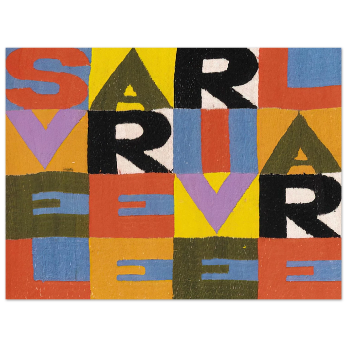 Alighiero Boetti - SVELARE E RIVELARE  75x100 cm / 30x40inches Fine Art Poster