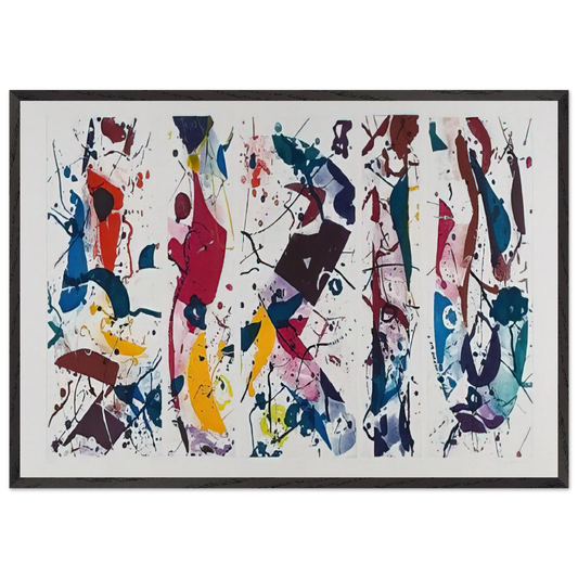 Untitled SFE 020  Lembark I53  - Sam Francis 70x100 cm / 28x40 inches Framed Art Print – Black Wooden Frame
