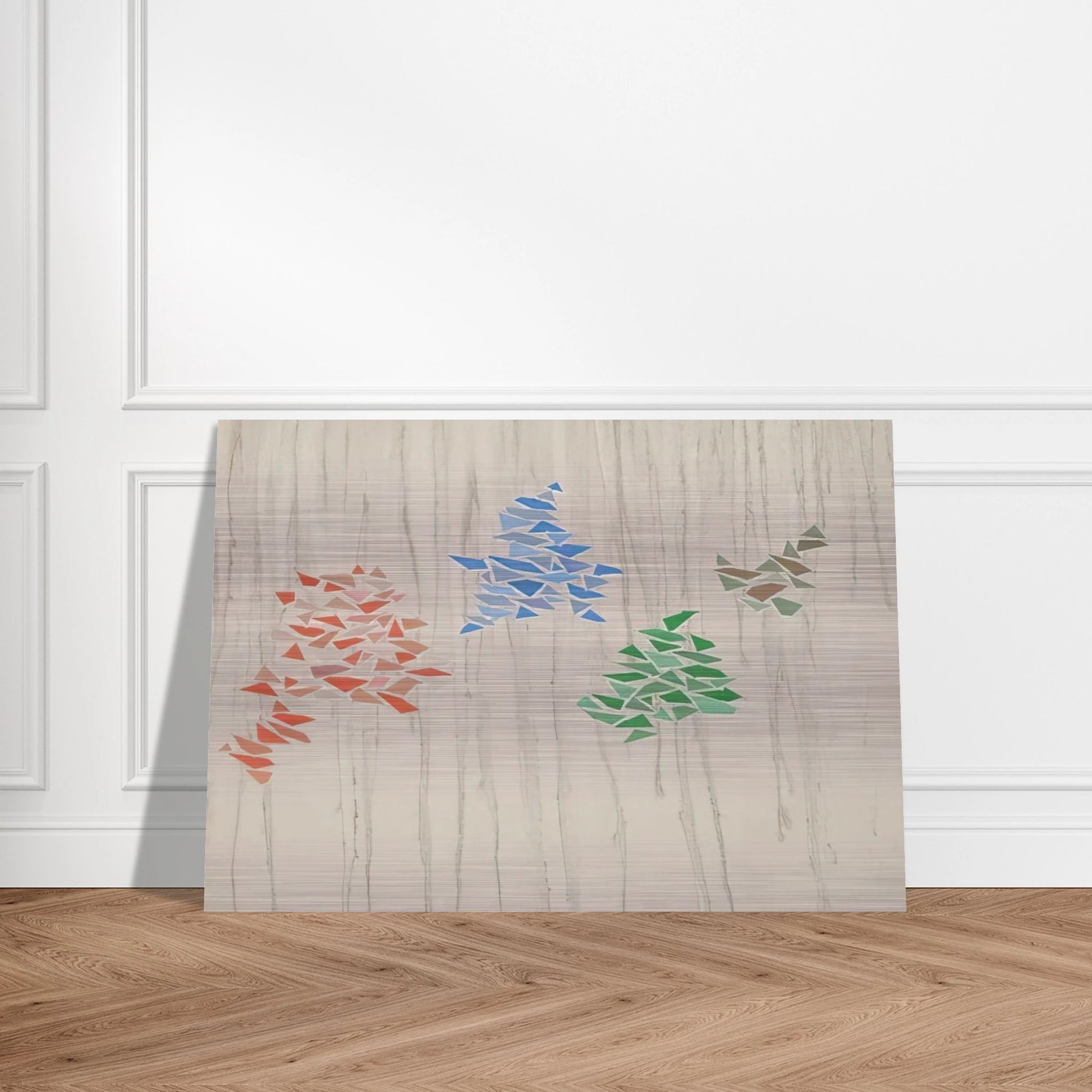 Colors on Gray - 1975 - Robert Goodnough Brushed Aluminum Print - 70x100 cm / 28x40 inches | Robert Goodnough Aluminum Print | Robert Goodnough Prints