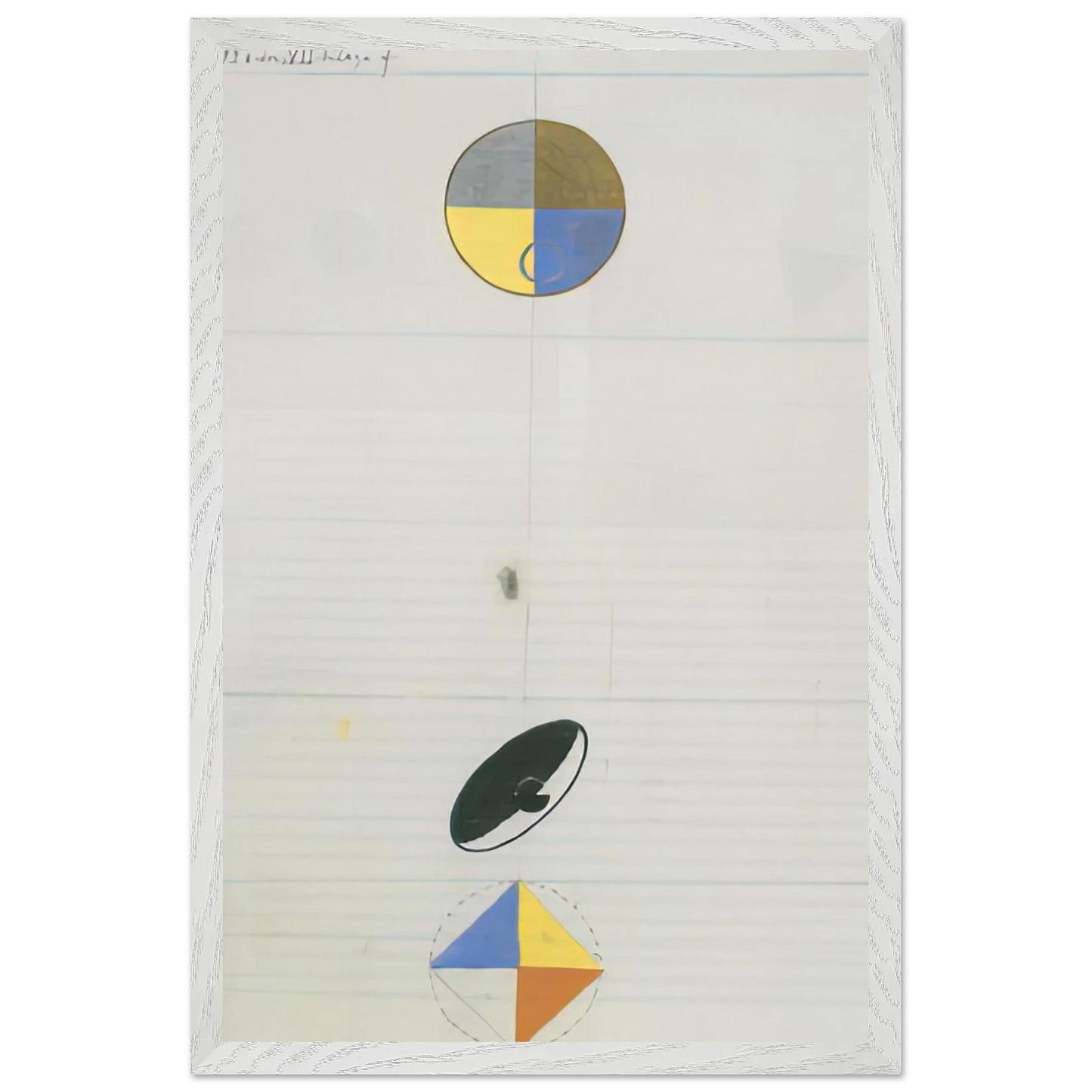 Hilma af Klint - SERIES NO VII NO 3F 1920 Wall art - 30x45 cm / 12x18 inches - Premium Wooden Framed Poster With Fine Art Paper - White frame