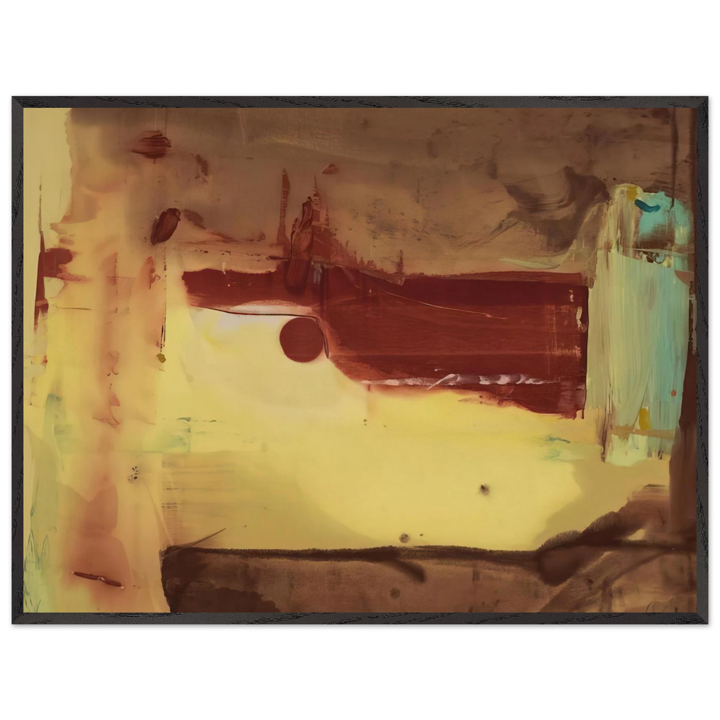 Helen Frankenthaler - Desert Pass - 1976 Wall art - A3 (29.7 x 42  cm) - Premium Wooden Framed Poster With Fine Art Paper-canvas - Black frame