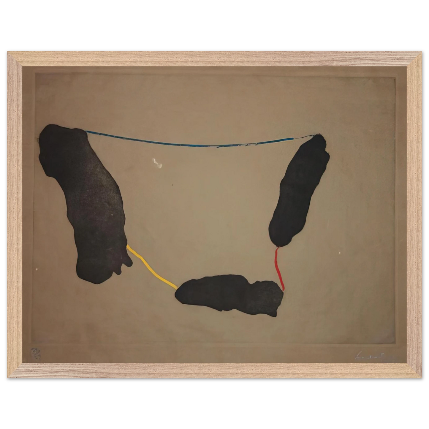 Helen Frankenthaler - Connected By Joy - 1973 Wall art - 30x45 cm / 12x18 inches - Premium Wooden Framed Poster With Fine Art Paper-canvas - Black frame