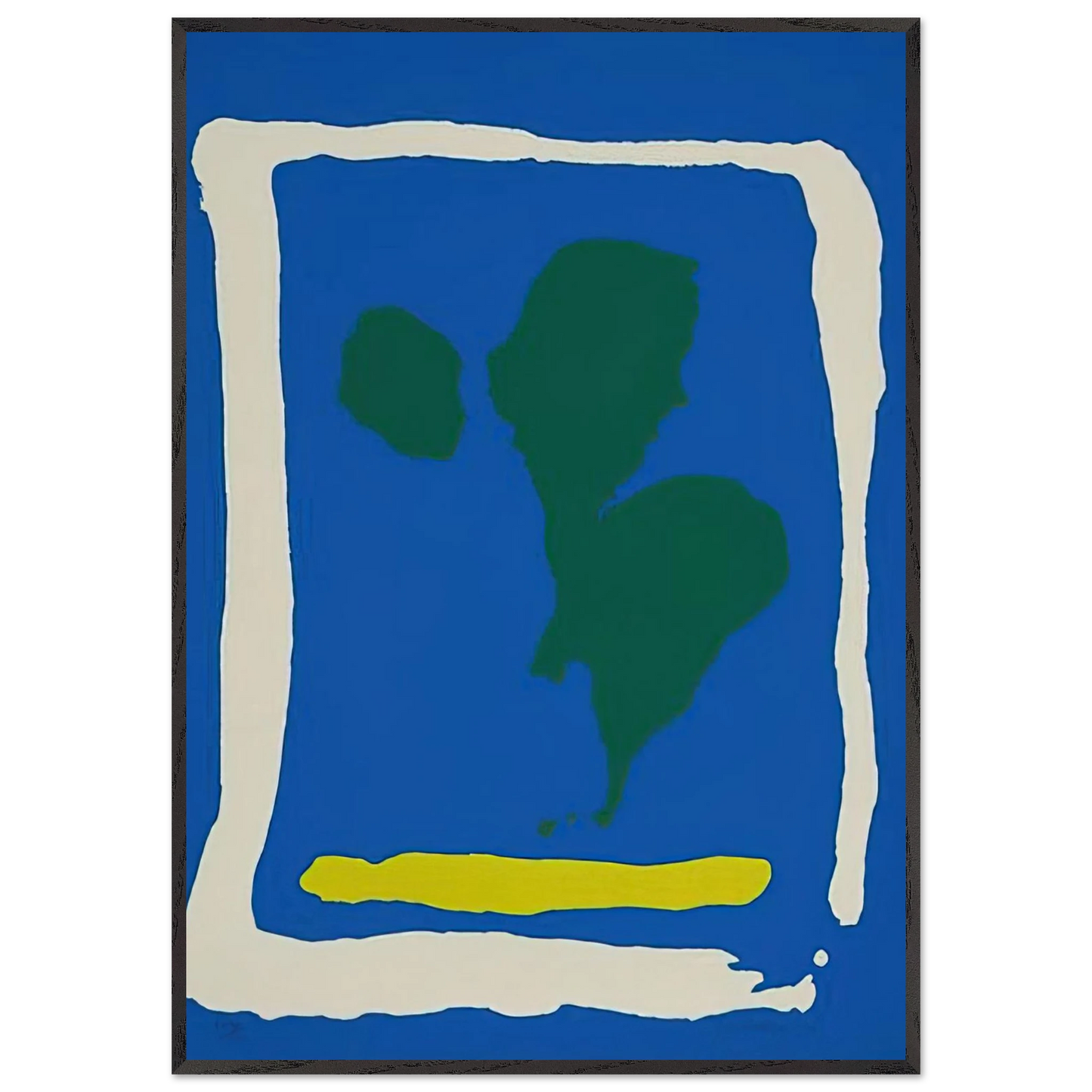 Helen Frankenthaler - Air Frame - 1965 Wall art - 45x60 cm / 18x24 inches - Premium Wooden Framed Poster With Fine Art Paper-canvas - White frame
