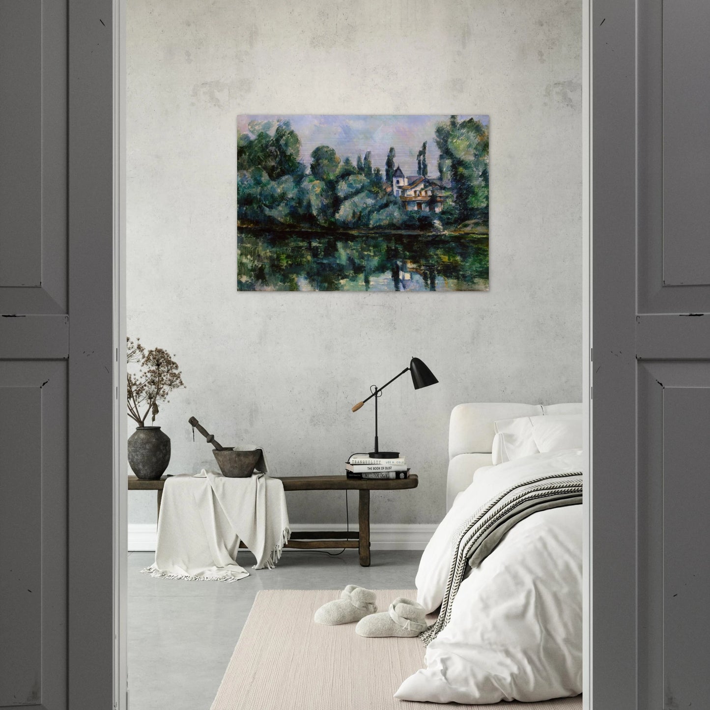 The Banks of the Marne - Paul Cézanne Brushed Aluminum Print - 70x100 cm / 28x40 inches | Paul Cézanne Aluminum Print | Paul Cézanne Prints